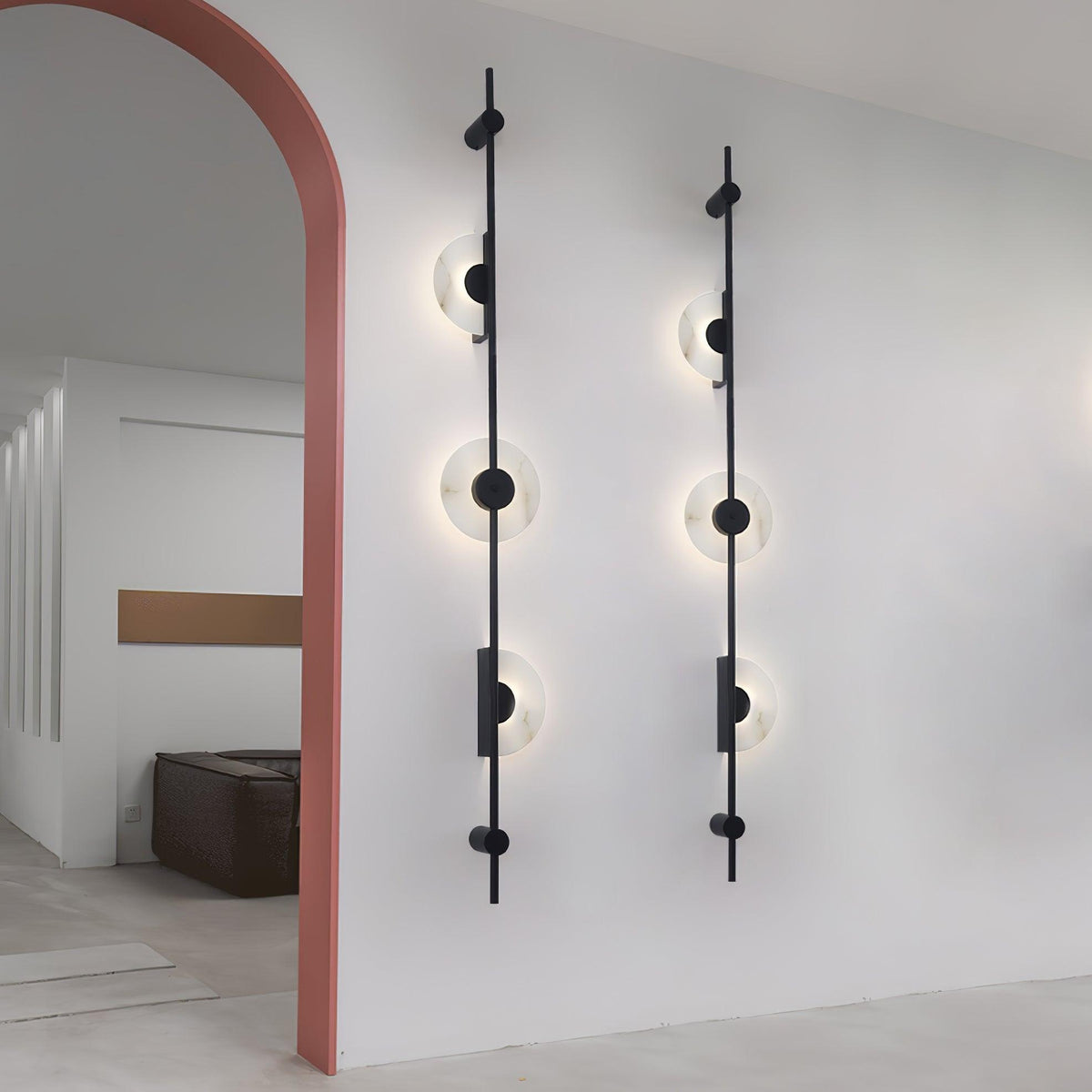 Alabaster Orb Vertical LED Wall Sconce - product view 14