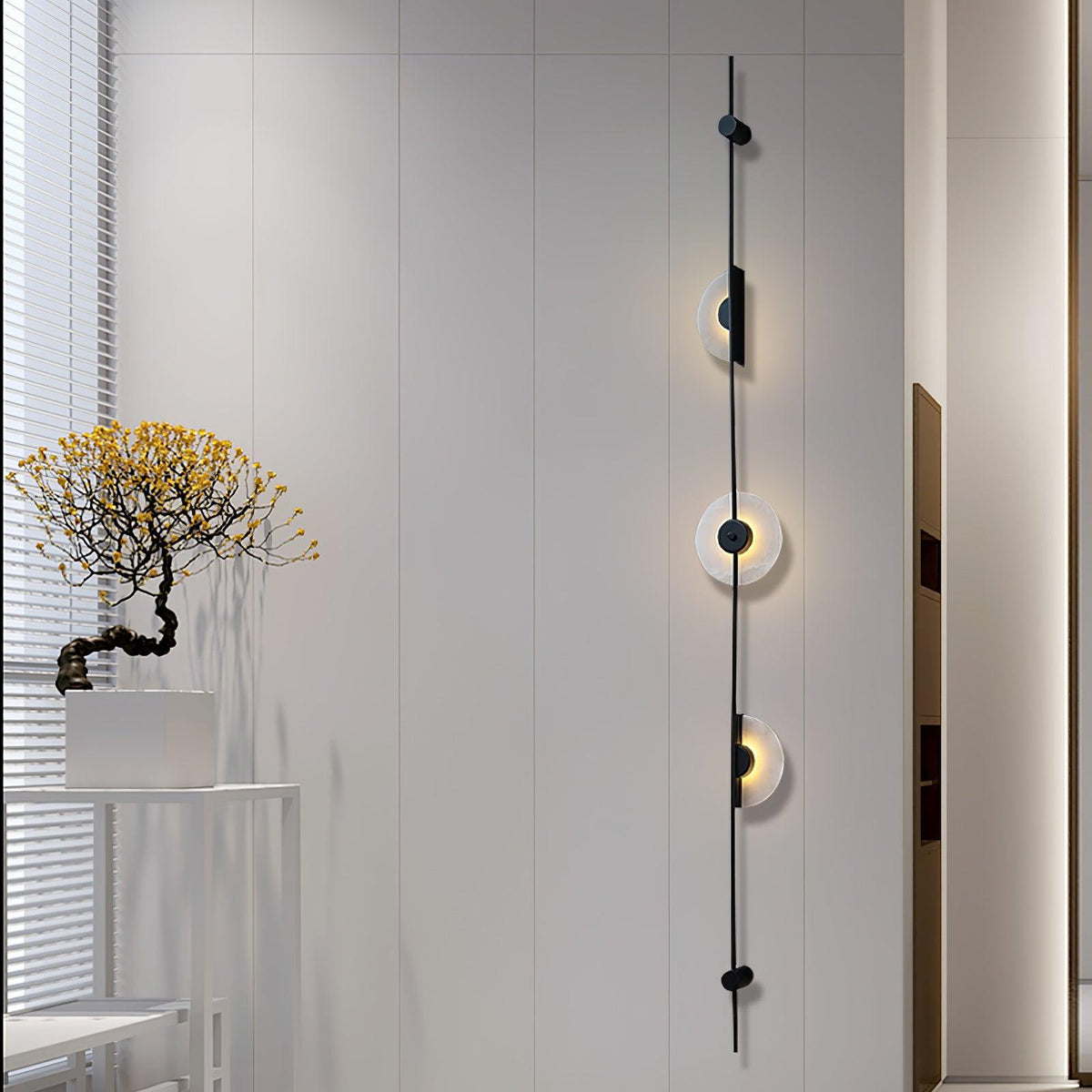 Alabaster Orb Vertical LED Wall Sconce - product view 17