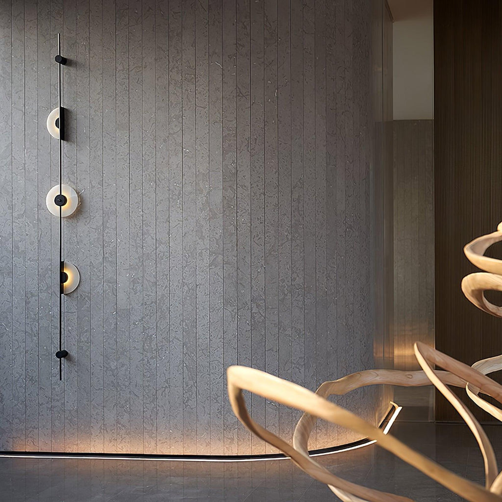 Alabaster Orb Vertical LED Wall Sconce - product view 22