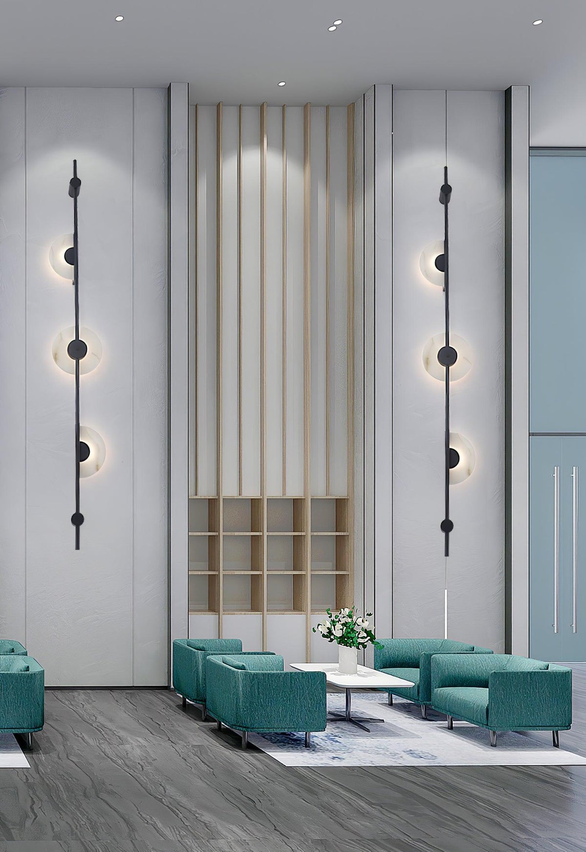 Alabaster Orb Vertical LED Wall Sconce - product view 23