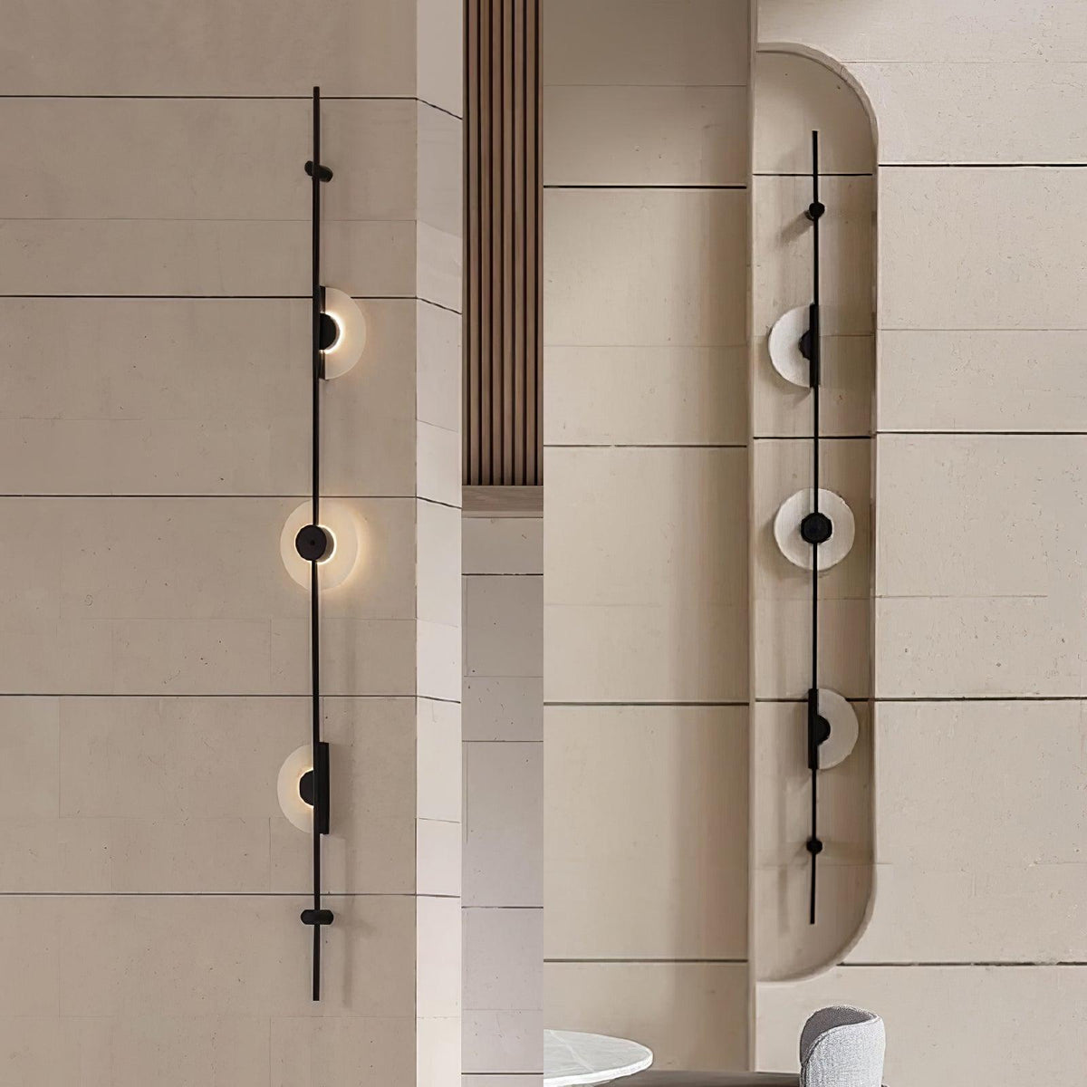 Alabaster Orb Vertical LED Wall Sconce - product view 27