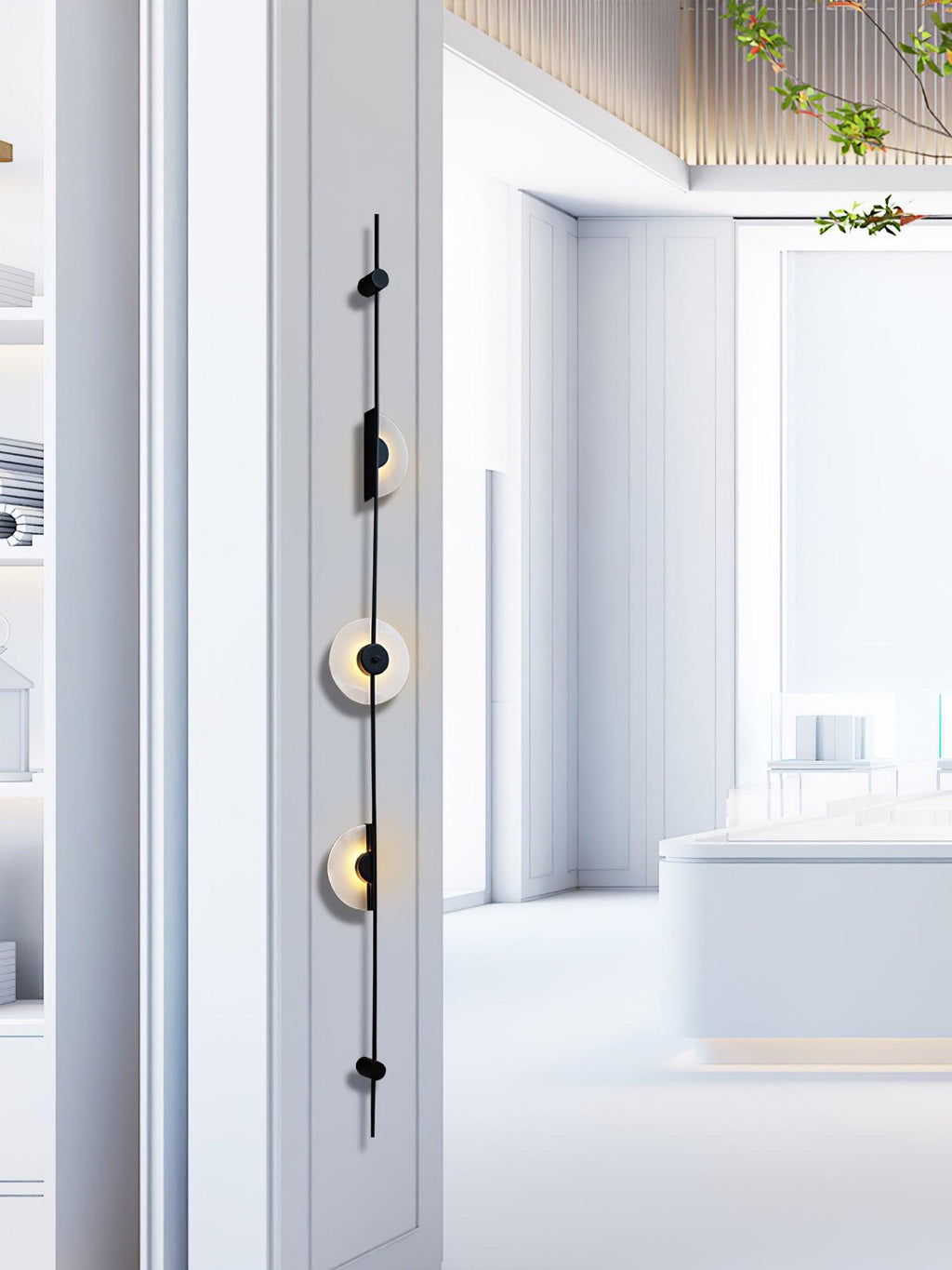 Alabaster Orb Vertical LED Wall Sconce - product view 32