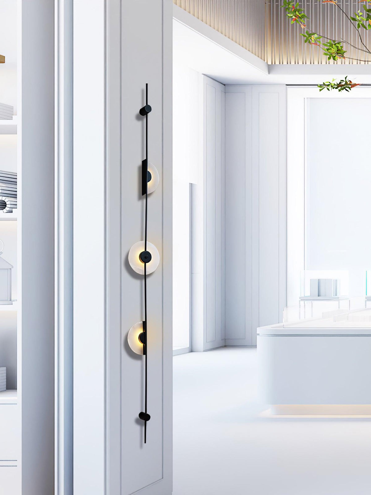 Alabaster Orb Vertical LED Wall Sconce - product view 32