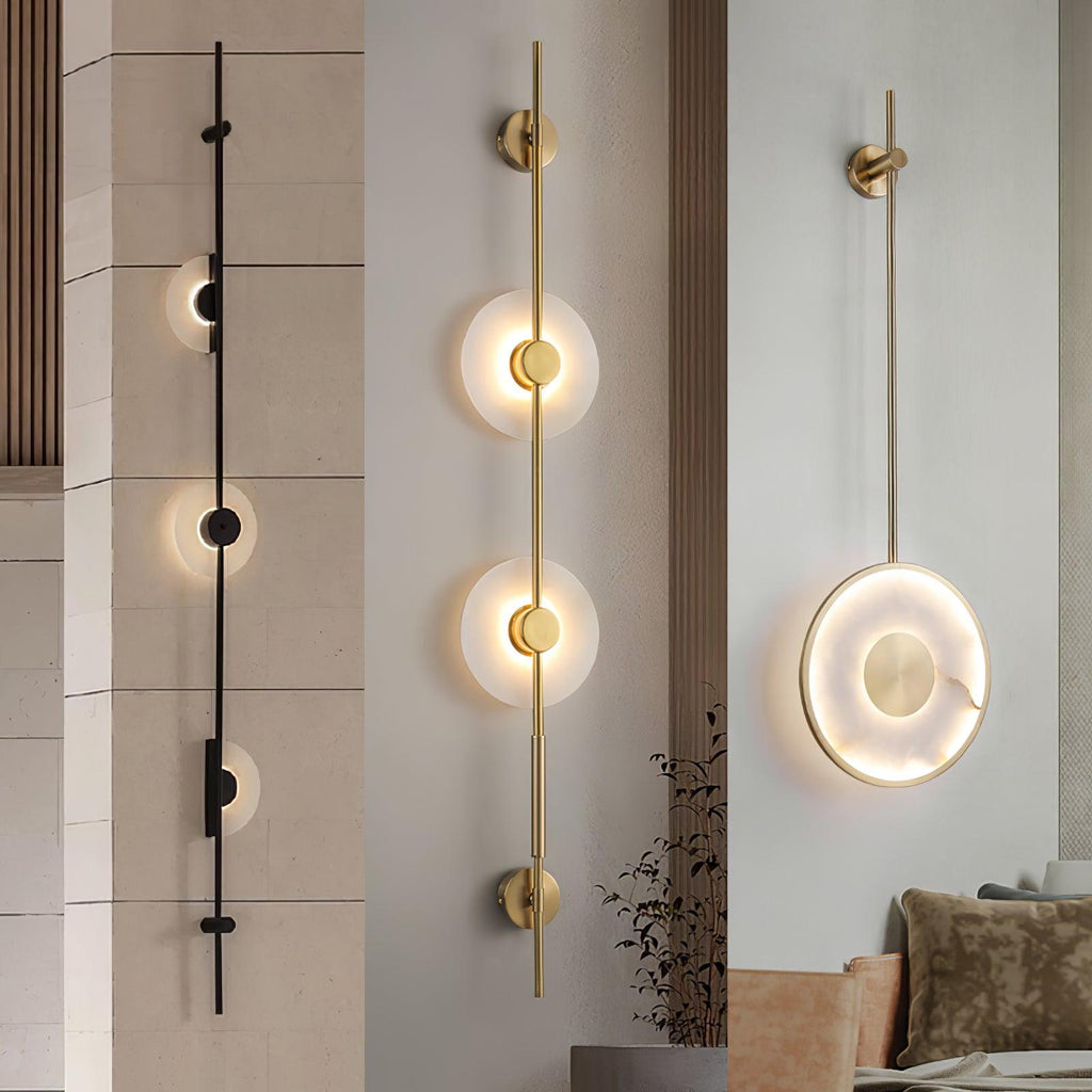 Alabaster Orb Vertical LED Wall Sconce - product view 37
