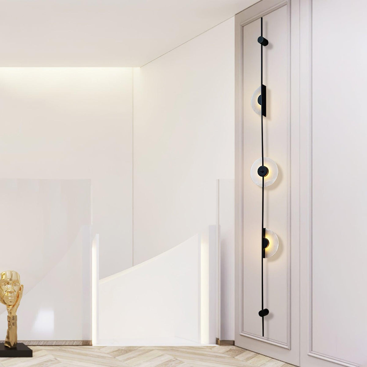 Alabaster Orb Vertical LED Wall Sconce - product view 39