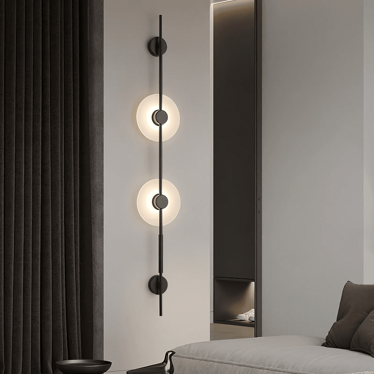 Alabaster Orb Vertical LED Wall Sconce - product view 46