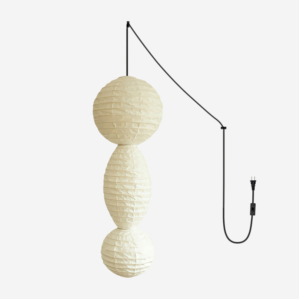 Rice Paper Plug-In Pendant Lamp R1 — product view 1