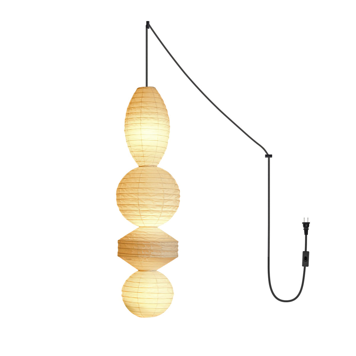 Rice Paper Plug-In Pendant Lamp R1 — product view 15