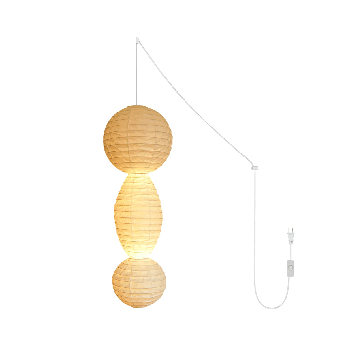 Rice Paper Plug-In Pendant Lamp R1 — product view 17