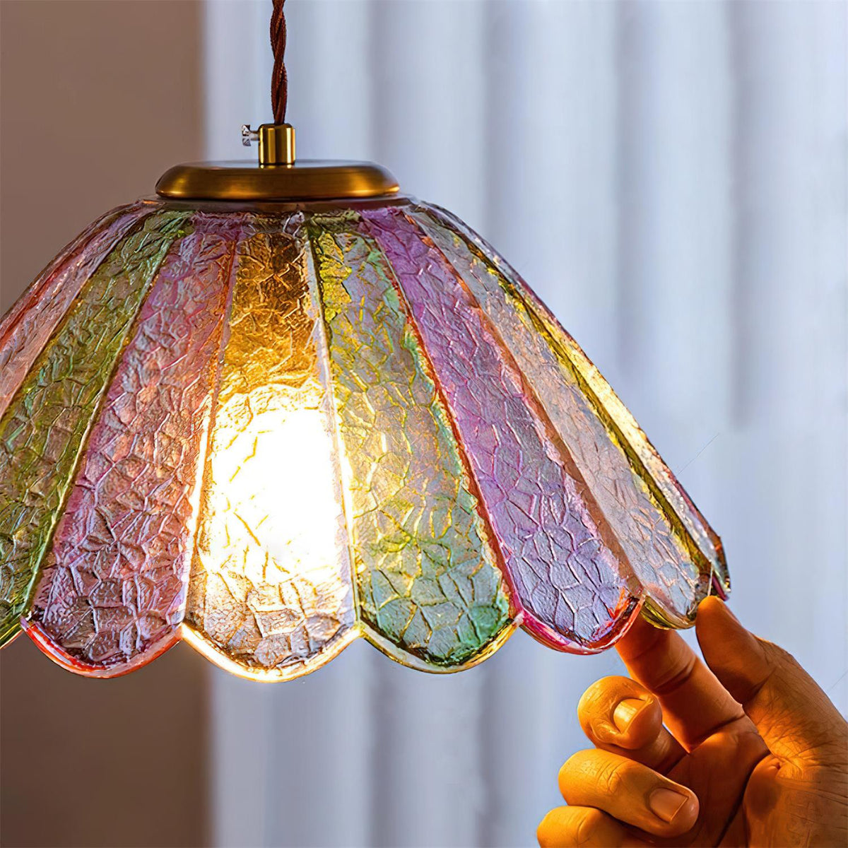 Leira Skirt Glass Pendant Lamp — product view 3