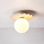 Talia Travertine Ceiling Light — product view 3