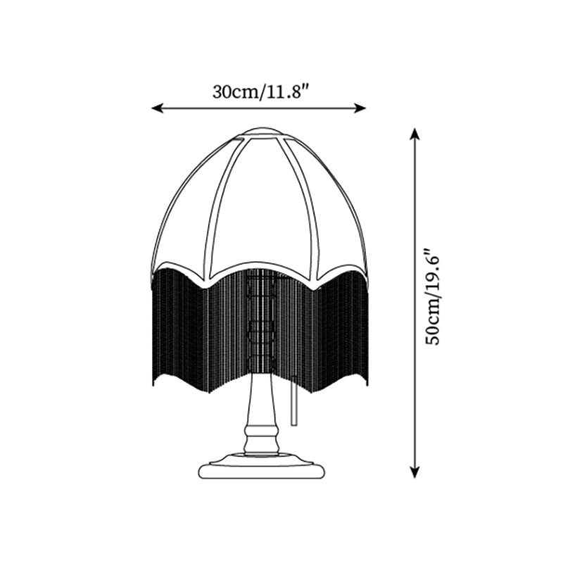 Tassel Bead Wood Table Lamp — product view 5