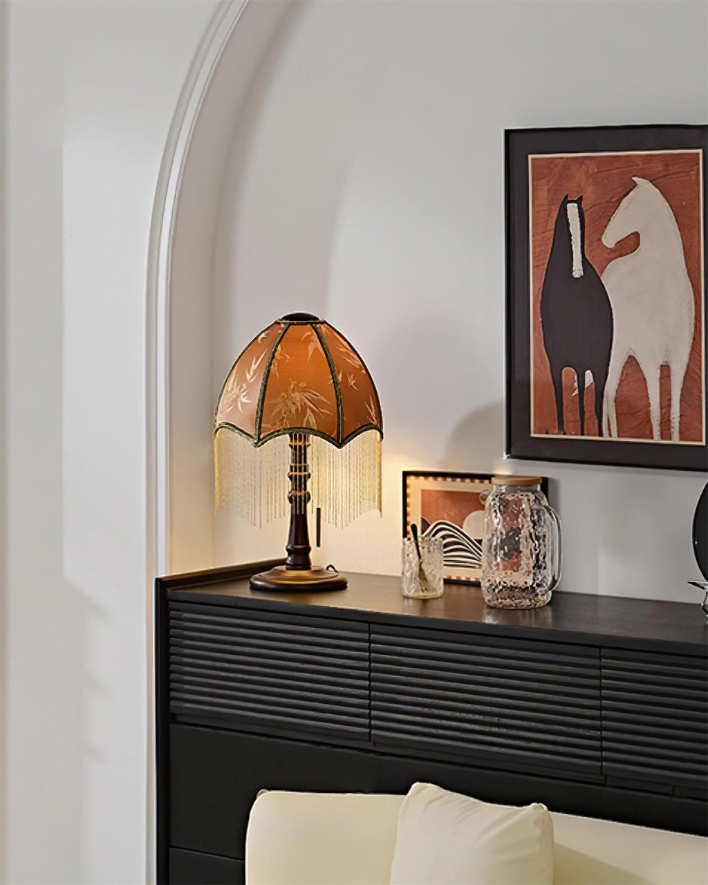 Tassel Bead Wood Table Lamp — product view 8