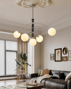 Sloane Faux Alabaster & Wood Chandelier — product view 4