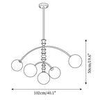 Sloane Faux Alabaster & Wood Chandelier — product view 6