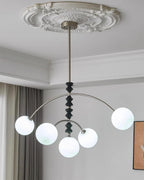 Sloane Faux Alabaster & Wood Chandelier — product view 8
