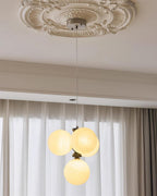 Sloane Faux Alabaster & Wood Chandelier — product view 9