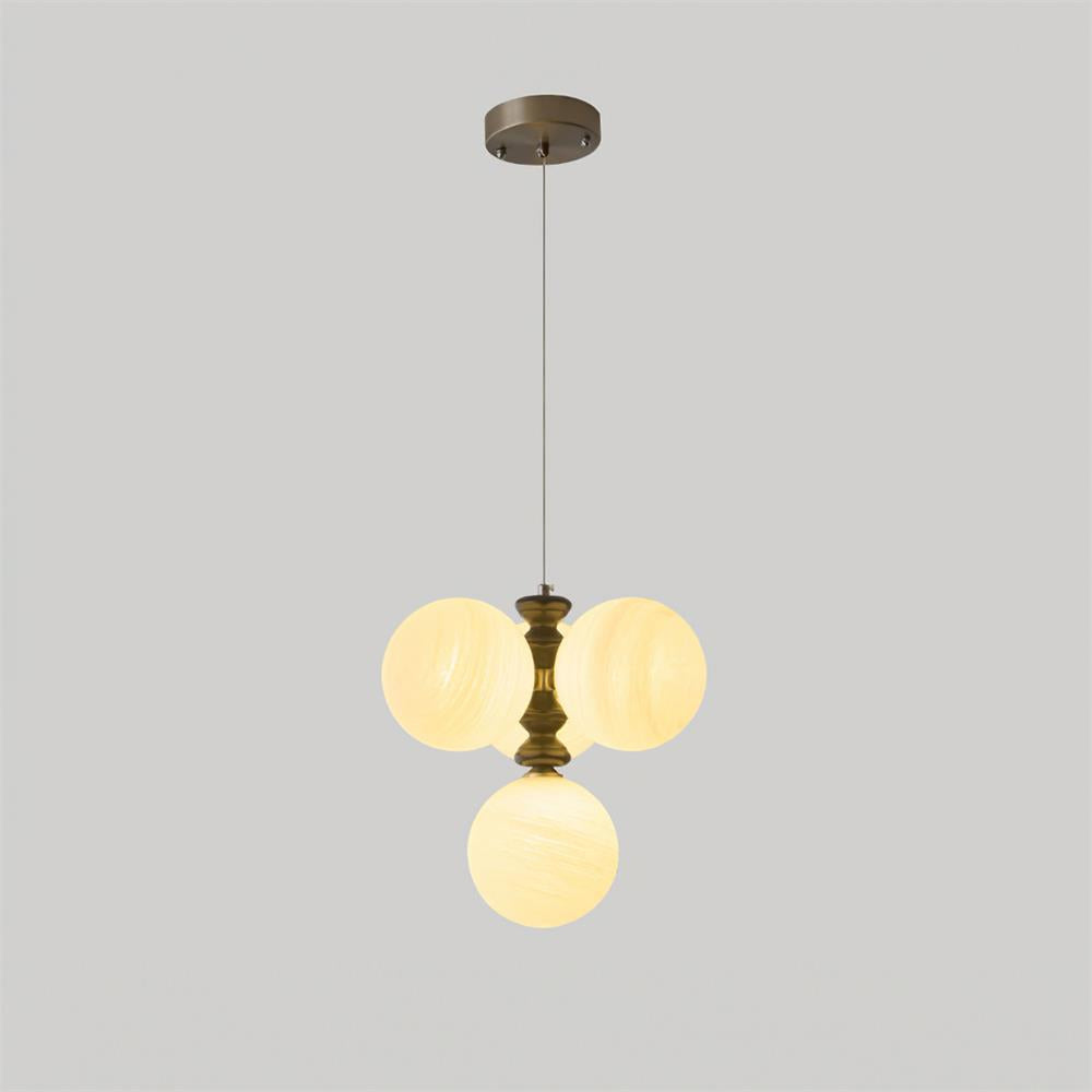 Sloane Faux Alabaster & Wood Chandelier — product view 10