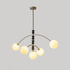 Sloane Faux Alabaster & Wood Chandelier — product view 11