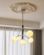 Sloane Faux Alabaster & Wood Chandelier — product view 12