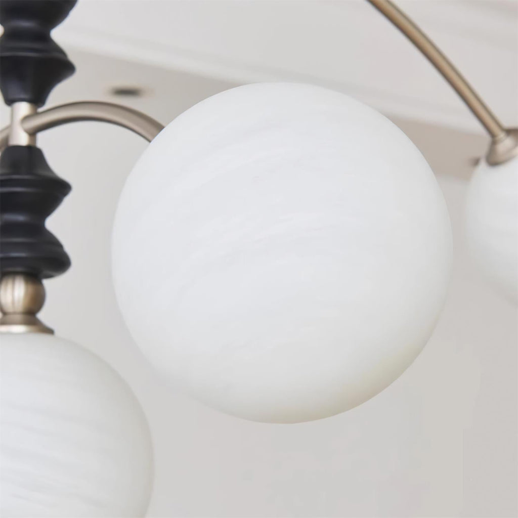 Sloane Faux Alabaster & Wood Chandelier — product view 19