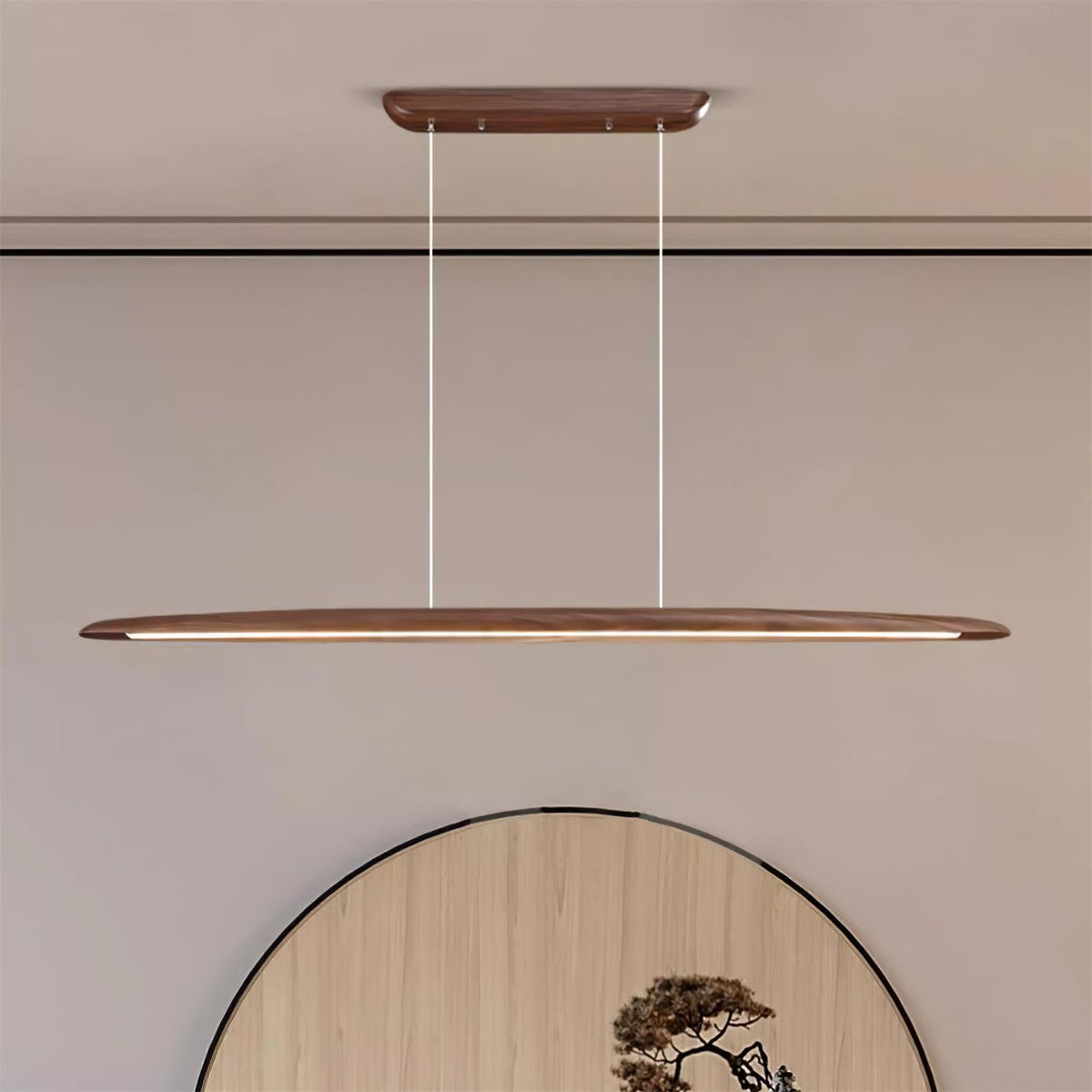 Eastoft LED Wood Chandelier — product view 2