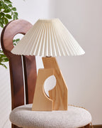 Zain Pleated Wood Table Lamp — product view 3