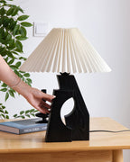 Zain Pleated Wood Table Lamp — product view 4