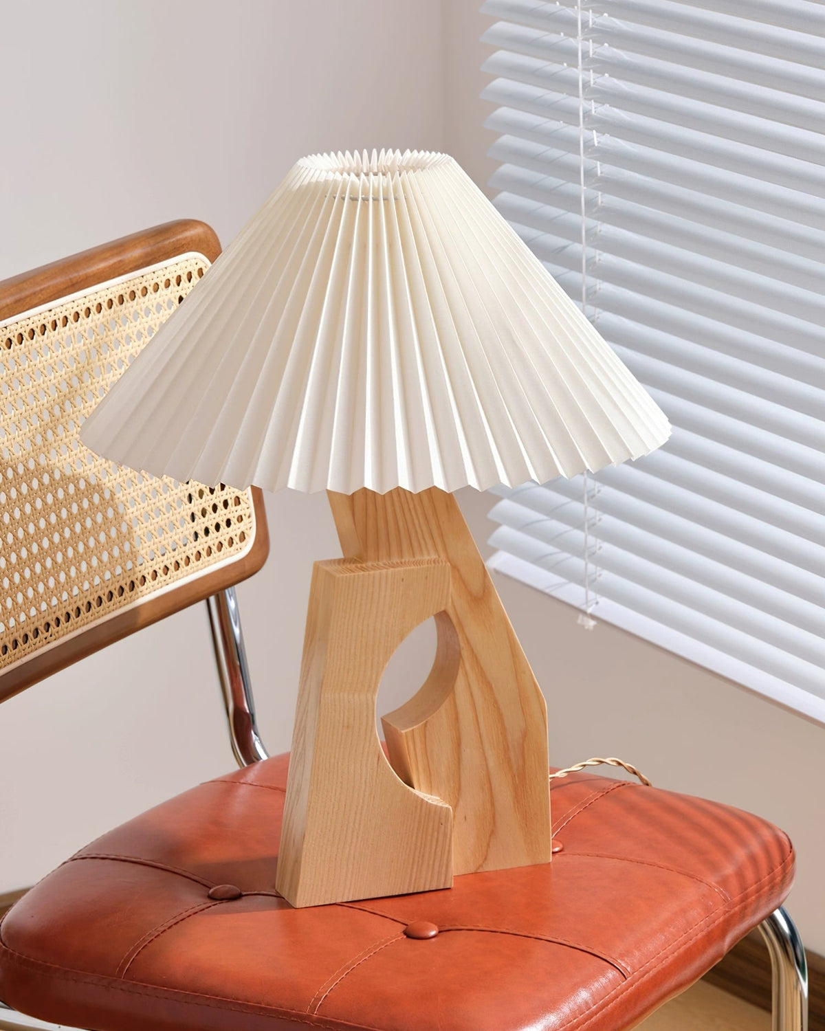 Zain Pleated Wood Table Lamp — product view 8