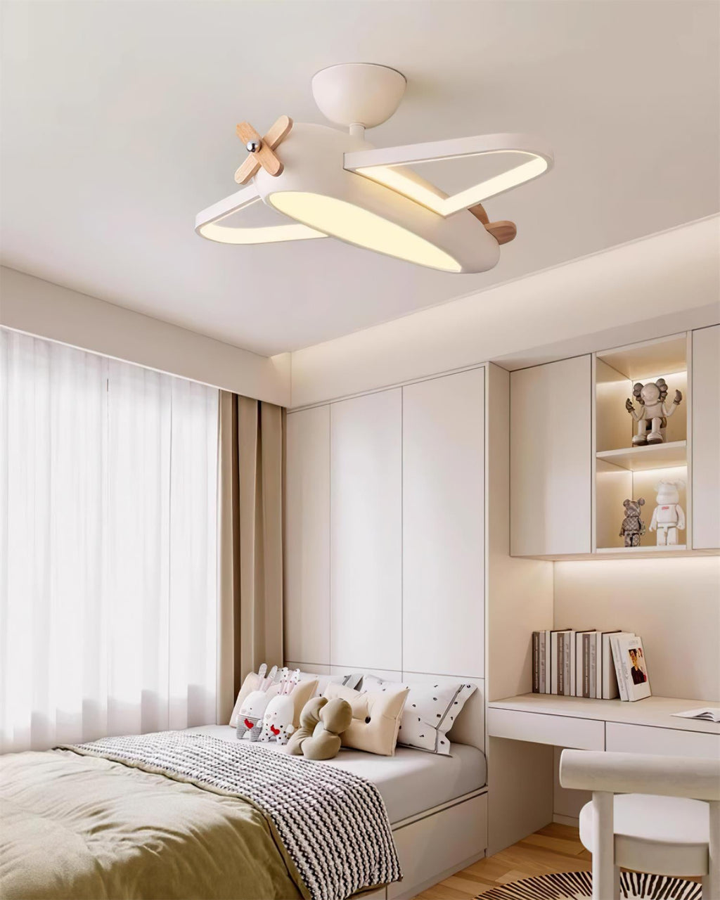 Airplane Wood Ceiling Lamp — product view 4