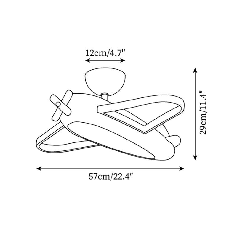 Airplane Wood Ceiling Lamp — product view 5