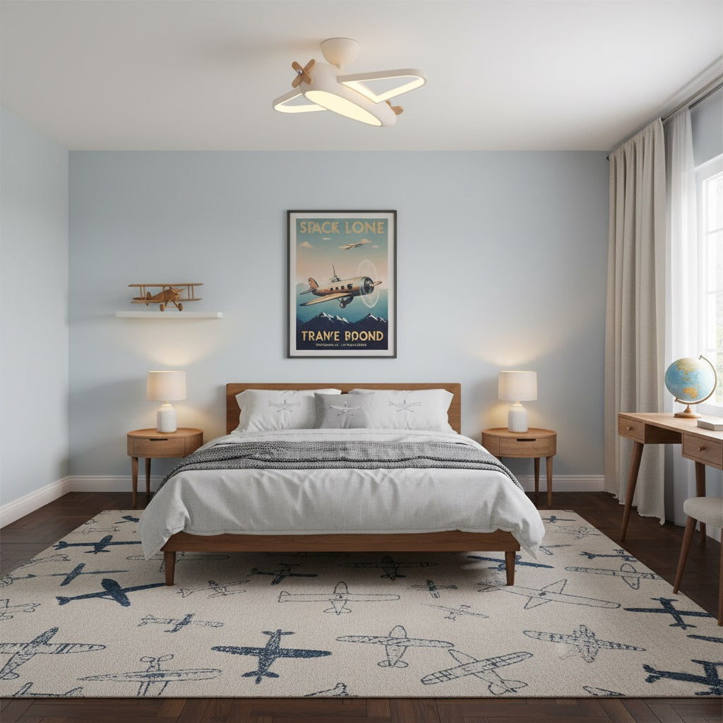 Airplane Wood Ceiling Lamp — product view 6