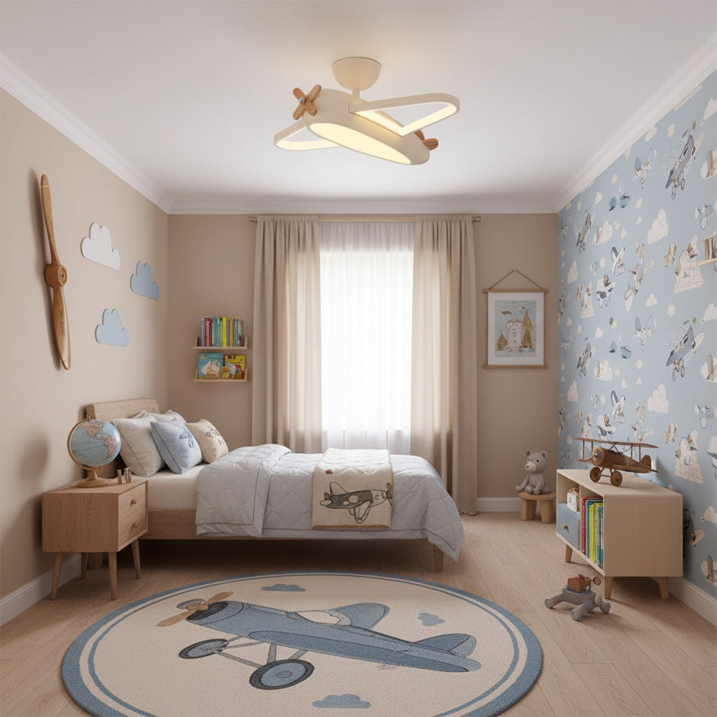 Airplane Wood Ceiling Lamp — product view 8