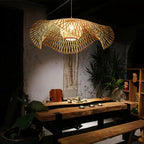Bamboo Lotus Leaf Plug In Pendant Lamp — product view 3