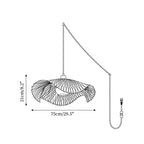 Bamboo Lotus Leaf Plug In Pendant Lamp — product view 7