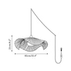 Bamboo Lotus Leaf Plug In Pendant Lamp — product view 8