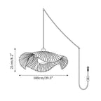 Bamboo Lotus Leaf Plug In Pendant Lamp — product view 9
