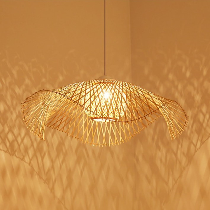 Bamboo Lotus Leaf Plug In Pendant Lamp — product view 22