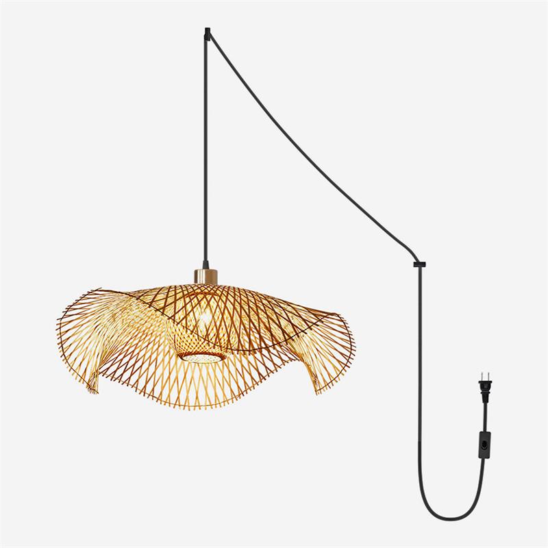 Bamboo Lotus Leaf Plug In Pendant Lamp — product view 27