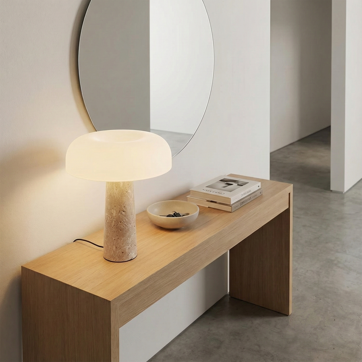 Kine Travertine Table Lamp — product view 7