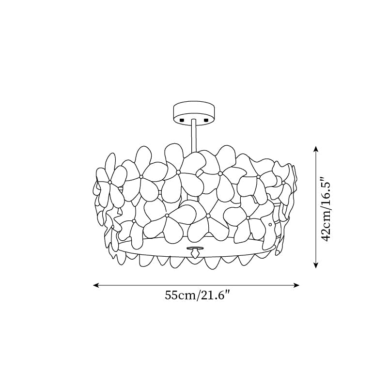 Collins Flowers Glass Ceiling Lamp — product view 6