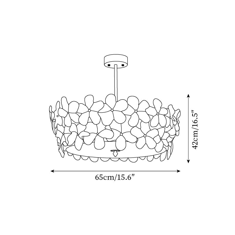Collins Flowers Glass Ceiling Lamp — product view 7