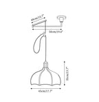 Revi Swing Arm Wood Pendant Light — product view 6