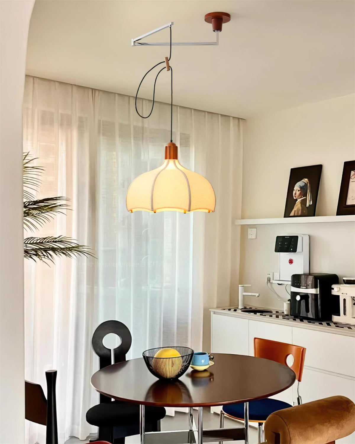 Revi Swing Arm Wood Pendant Light — product view 9