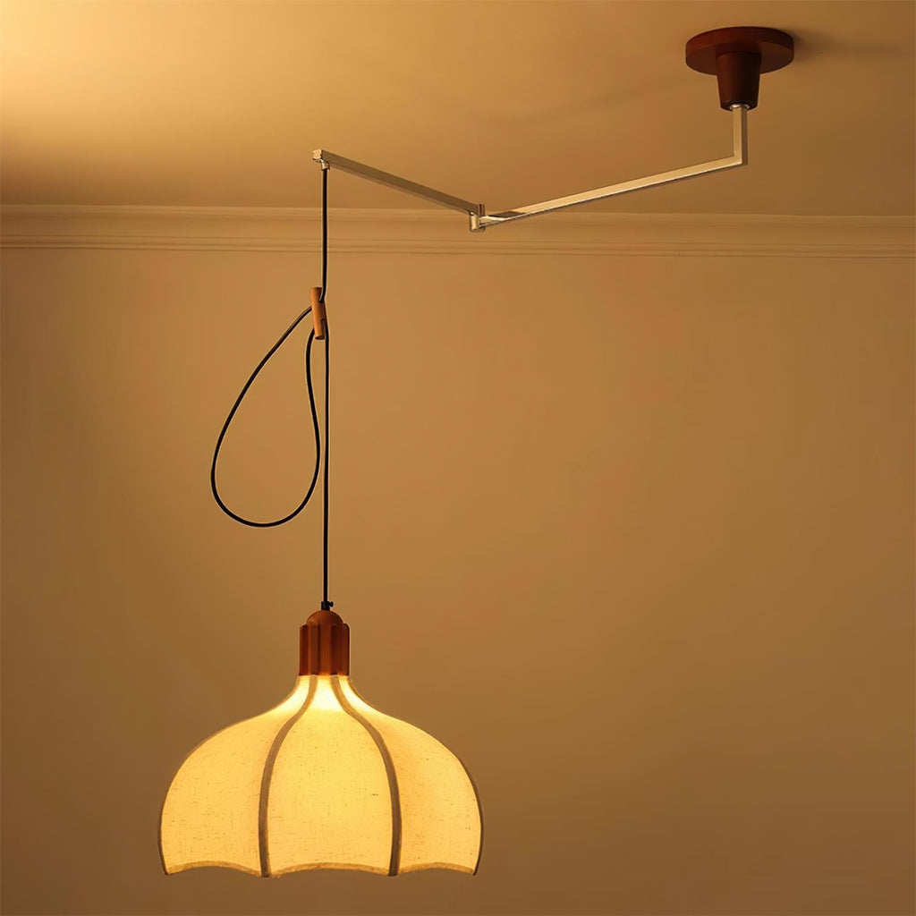 Revi Swing Arm Wood Pendant Light — product view 10