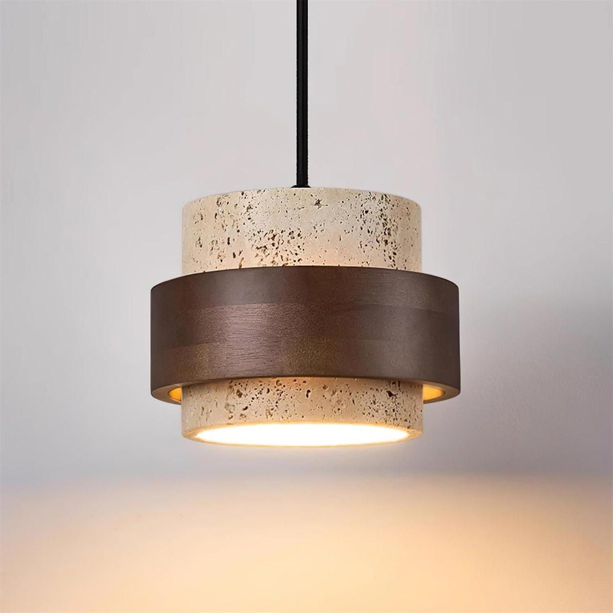 Cole Travertine Plug In Pendant Lamp — product view 7