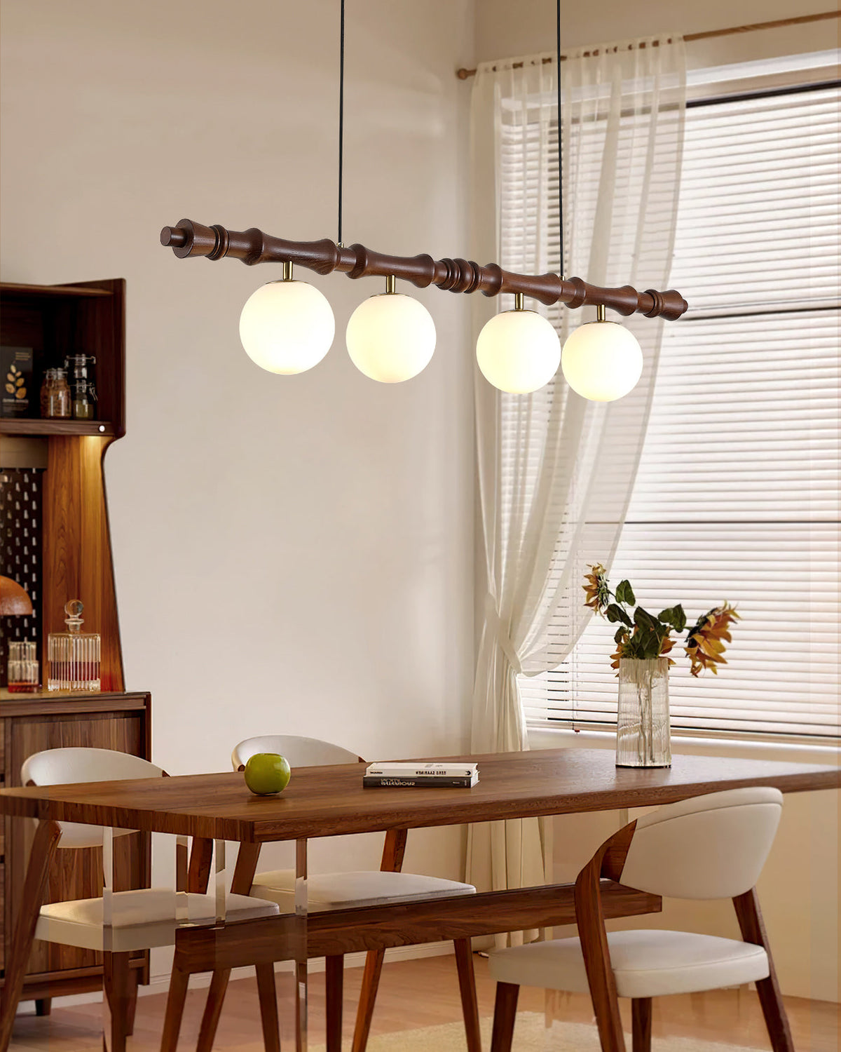 Rollo Wood Chandelier — product view 3