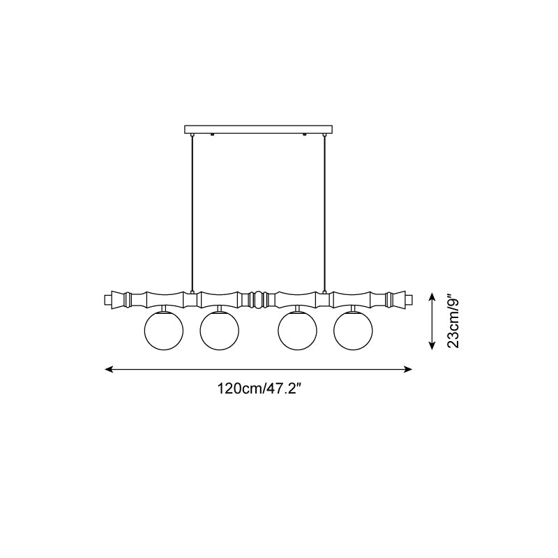 Rollo Wood Chandelier — product view 5