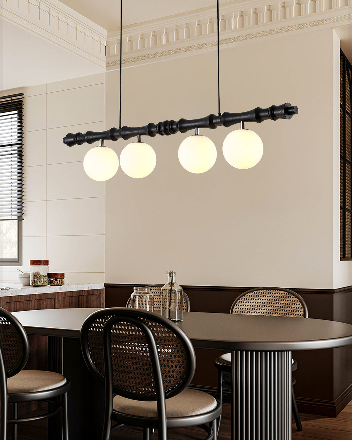 Rollo Wood Chandelier — product view 7