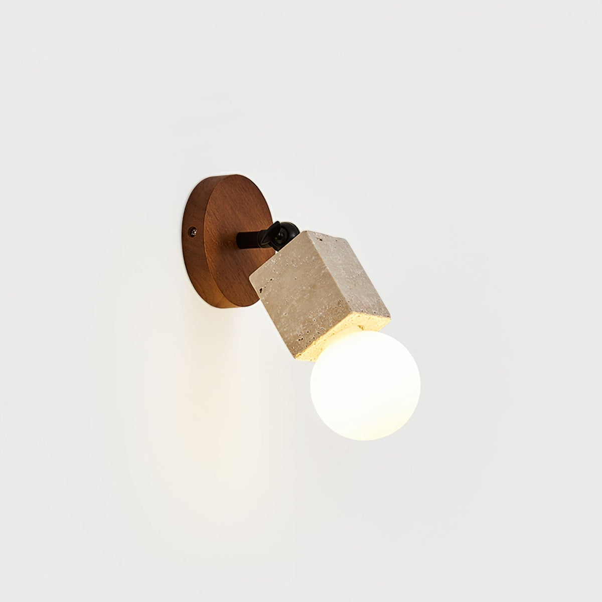 Bezel Travertine Wall Lamp — product view 4